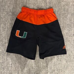 Adidas Miami Hurricanes Training Shorts - Small